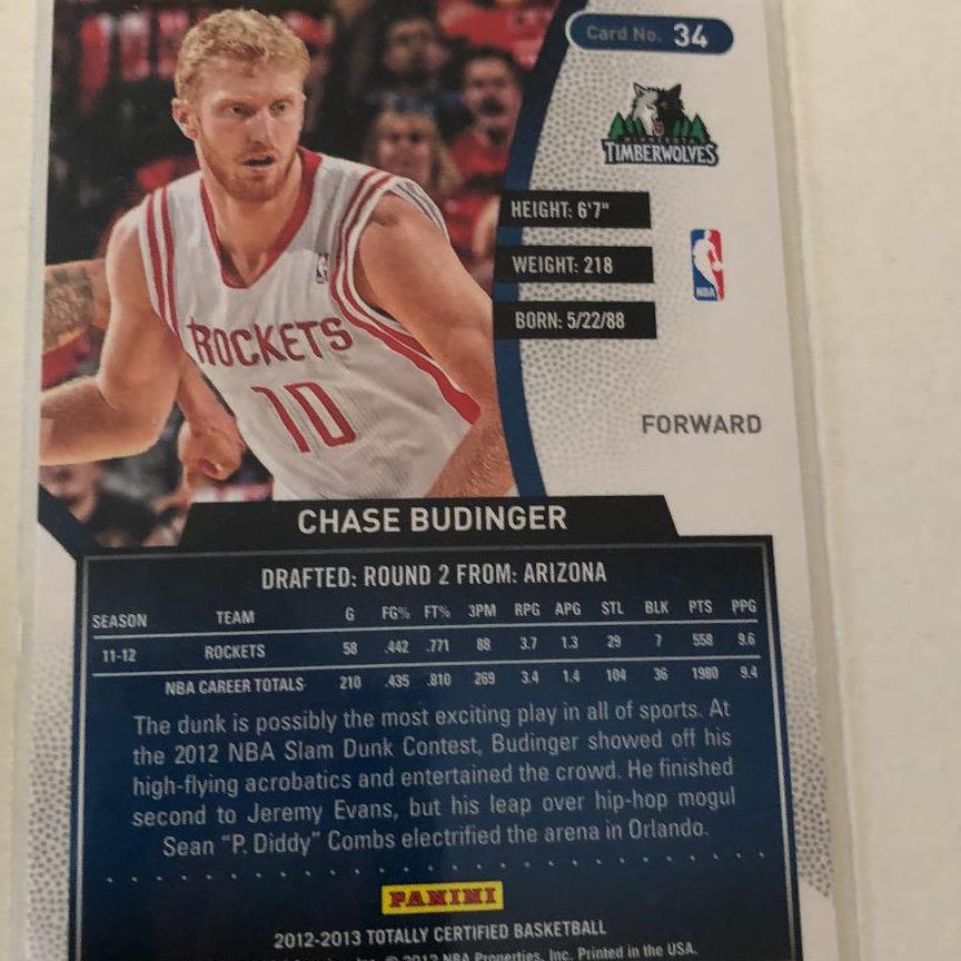 NBAカード　CHASE　BUDINGER　499シリ