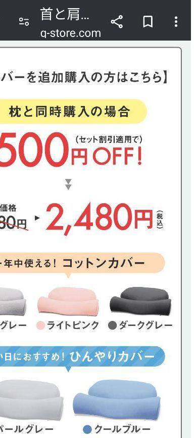 survaq　サバキューストア　あったかダブル枕　替えカバー　未使用品