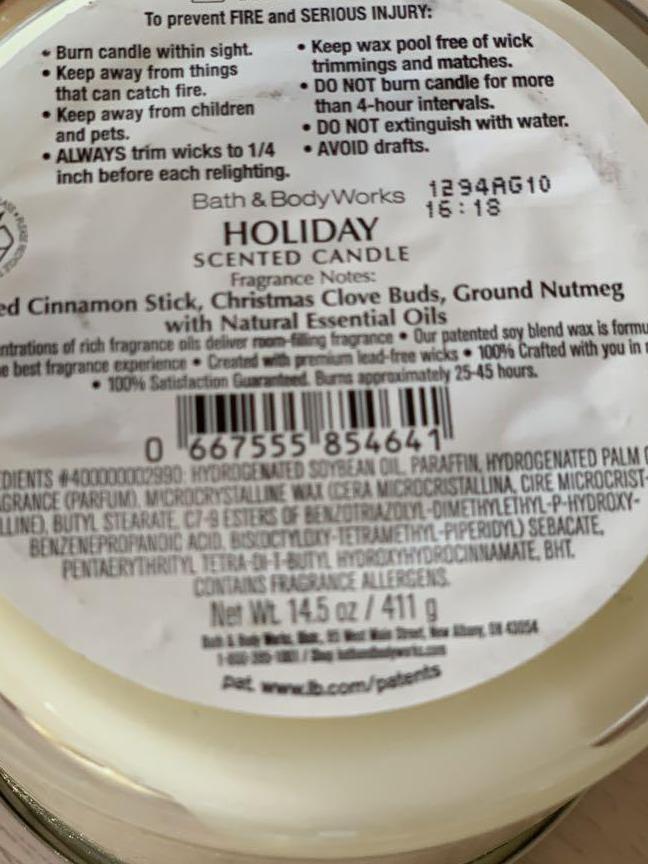 bath　body　works　3-wick　candle　Holiday