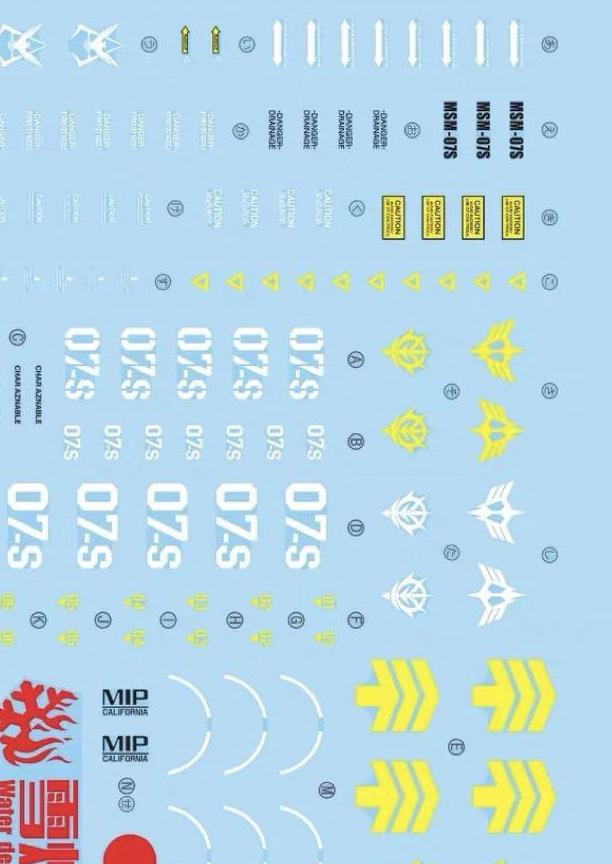 MG　100　シャア専用ズゴック用水転写式デカール