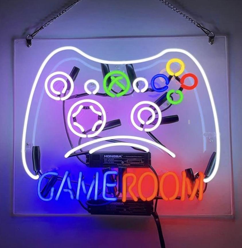 ネオンサイン　GAME　ROOM　オリジナル　オーダー　ネオン管　広告用看板