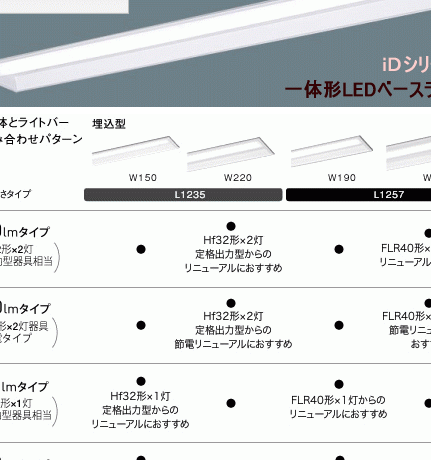 パナソニック 埋込形一体型LEDベースライト iDシリーズを激安販売 世界電器